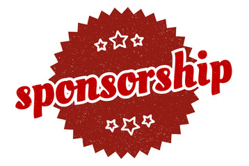 Fototapeta premium sponsorship sign. sponsorship round vintage retro label. sponsorship