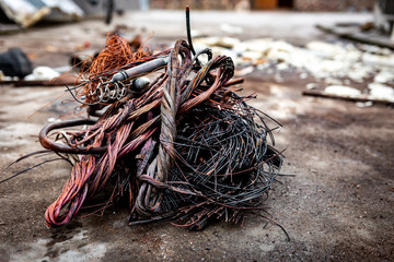 Old copper cable and copper wire for the scrap.