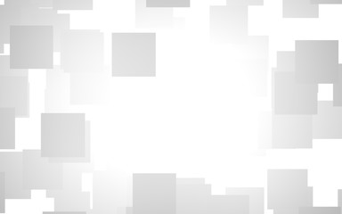 White abstract background. Misty backdrop with grey squares. 3D illustration