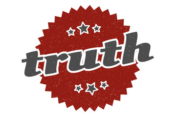 truth sign. truth round vintage retro label. truth