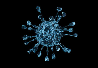 3d rendering of COVID-19 SARS,Coronaviridae , SARS-CoV, SARSCoV, virus 2020 , MERS-CoV ,chinese virus 2019-nCoV on black background