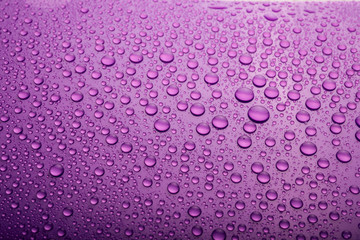 Water drops on purple background