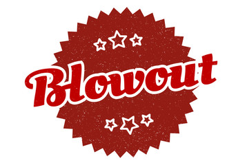 blowout sign. blowout round vintage retro label. blowout