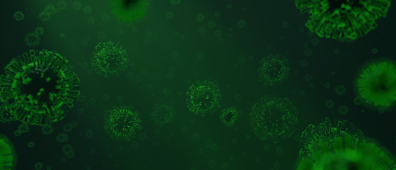 covid 19 corona viruses influenza background as dangerous flu strain cases as a pandemic medical health risk concept with disease cells