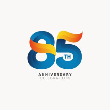 85 year anniversary celebration logo design concept. 