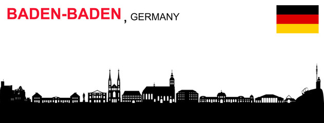 Obraz premium Baden-Baden Silhouette