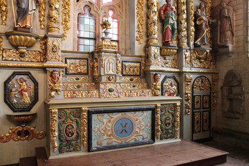 Obraz premium baroque Sainte-Marie-du-Ménez-Hom chapel in Plomodiern in brittany (france)