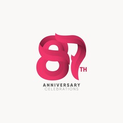 Fototapeta premium Anniversary logo design vector template