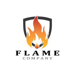 Fire flame vector illustration design template
