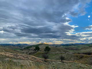 The murgie, characteristic hills present in Lucania.