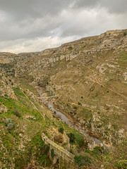 The murgie, characteristic hills present in Lucania.