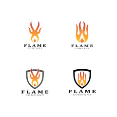 Fire flame vector illustration design template