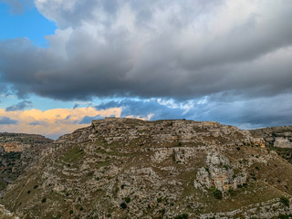 The murgie, characteristic hills present in Lucania.
