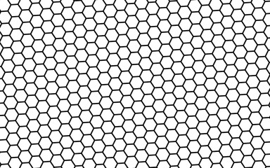 Naklejka premium Black honeycomb on a white background. Perspective view on polygon look like honeycomb. Isometric geometry. 3D illustration