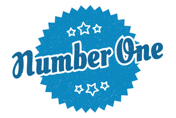 number one sign. number one round vintage retro label. number one