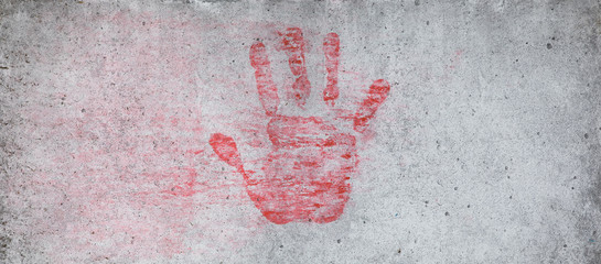 trace of a bloody hand