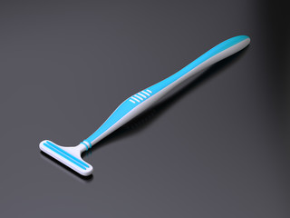 No trademarks. My own design of Tongue cleaner. 3D Illustration.