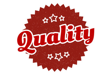 quality sign. quality round vintage retro label. quality