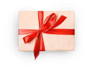 Holiday gift isolated on white background.