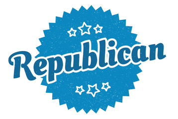 republican sign. republican round vintage retro label. republican