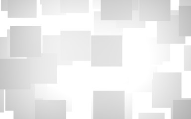 White abstract background. Misty backdrop with grey squares. 3D illustration