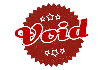 void sign. void round vintage retro label. void