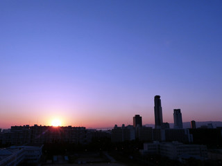 Fototapeta na wymiar 夕焼けの空　sunset