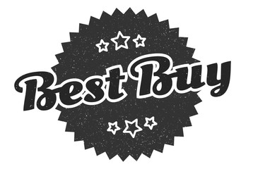 best buy sign. best buy round vintage retro label. best buy