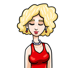 Beautiful Stylized 1920's Young Woman