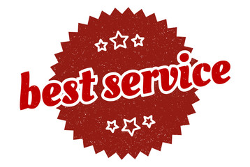 Fototapeta premium best service sign. best service round vintage retro label. best service