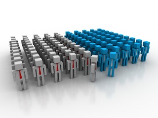 Fototapeta premium 3d illustration Business Network concept