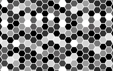 White honeycomb with a gradient color. Isometric geometry. 3D illustration