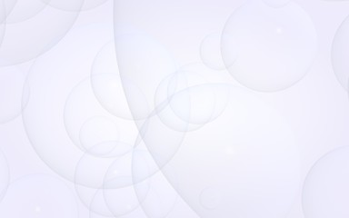 Abstract white background. Backdrop with light transparent bubbles. 3D illustration