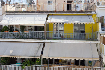 Beautiful view of the architecture of the central region of Athens Greece