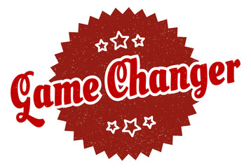 game changer sign. game changer round vintage retro label. game changer