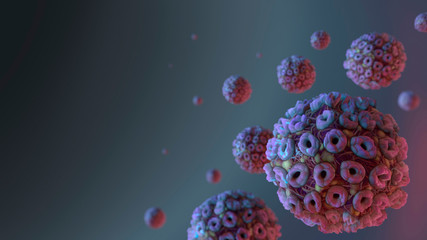 Front view coronavirus infection with copy space