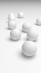 White abstract background. Lowpoly backdrop. Crumpled paper. 3D illustration