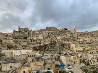Obraz premium Matera, a beautiful stone city and capital of culture.
