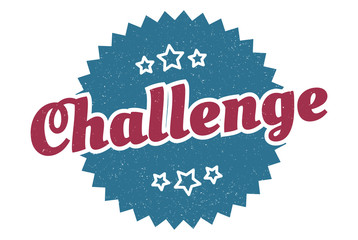 challenge sign. challenge round vintage retro label. challenge