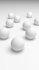 White abstract background. Lowpoly backdrop. Crumpled paper. 3D illustration