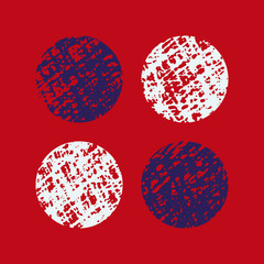 Set of shaded circles, decorative elements. Modern design.