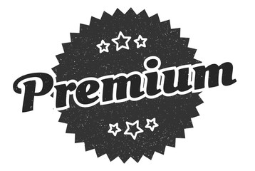 premium sign. premium round vintage retro label. premium