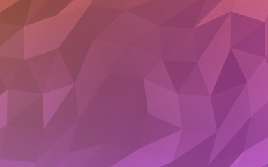 Abstract triangle geometrical pink background. Geometric origami style with gradient. 3D illustration