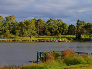 Park in Broadmeadows Melbourne Victoria surrounded by green lush trees rivers and lakes