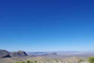 landscape with mountains and blue sky