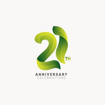 21 Year Anniversary Celebration Logo Design Concept. 