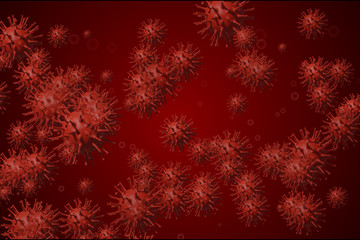 3d rendering , virus abstract background