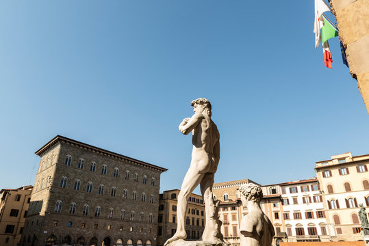 Piazza della Signoria statue of David by Michelangelo, Florence