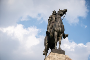 Fototapeta na wymiar Jan Matejko Square. Grunwald Monument in Krakow. Poland