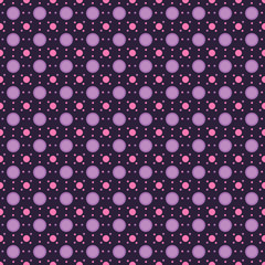 Violet seamless pattern with diffrent circles, Abstract background.